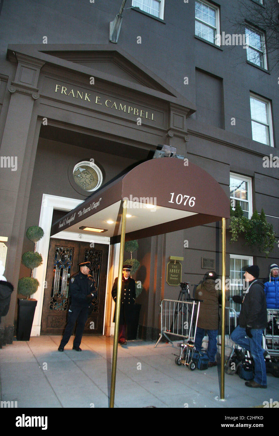 The Frank Campbell Funeral Home on Madison Avenue where the casket of actor Heath Ledger was