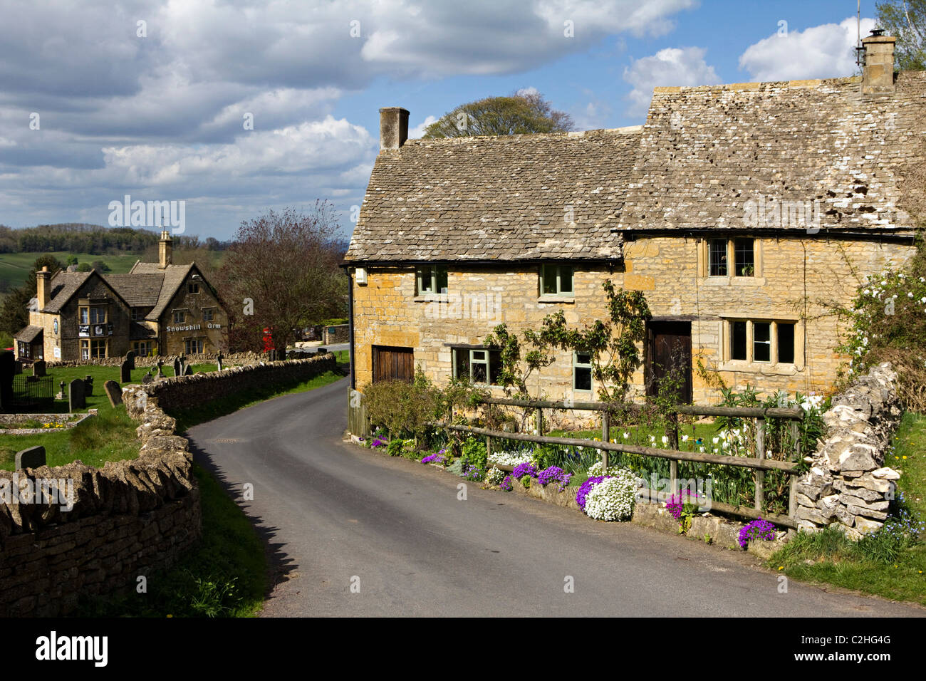 scenic village snowshill gloucestershire cotswolds england uk Stock