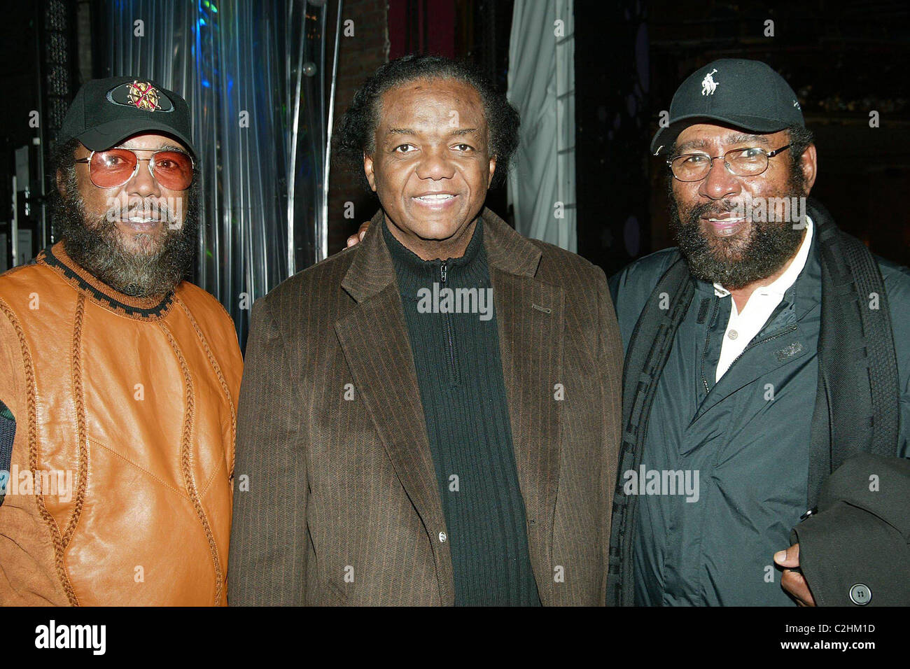 Eddie Holland & Lamont Dozier & Brian Holland Holland-Dozier-Holland visits  the cast of the Broadway musical 'The Little Stock Photo - Alamy