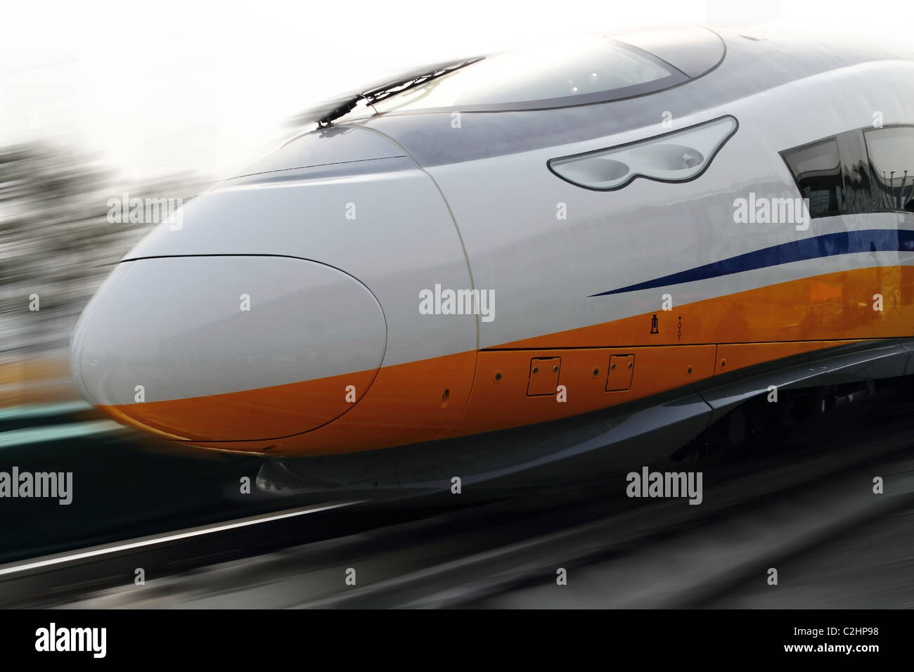 Modern high speed bullet train in China Stock Photo