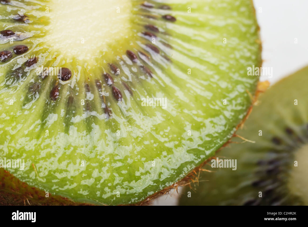 cut fruit kiwi with seeds Stock Photo