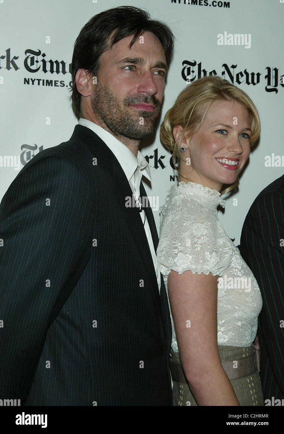 Jon Hamm & January Jones The New York Times Arts & Leisure Week: "Mad Men"  and the Sixties' at The Times Centre New York City Stock Photo - Alamy