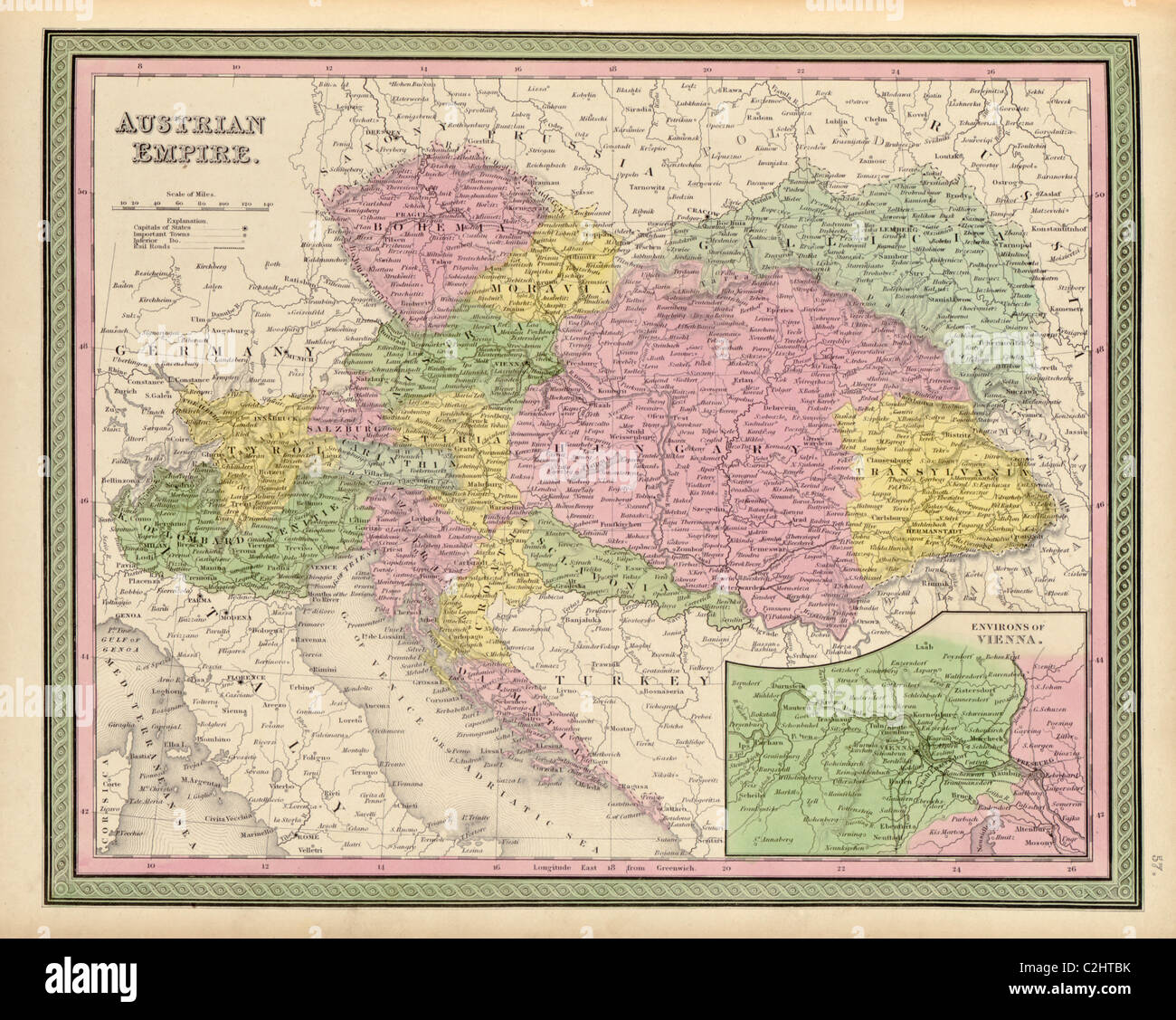 Austrian Empire 1849 Stock Photo Alamy
