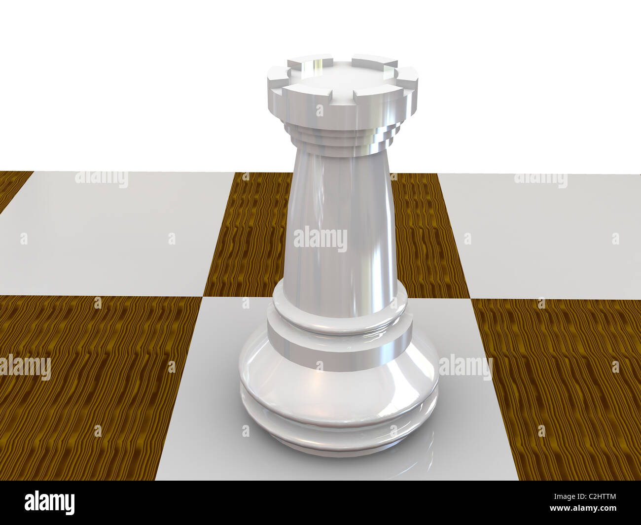 Rook Chess Piece #1 Wood Print by Ktsdesign - Science Photo Gallery