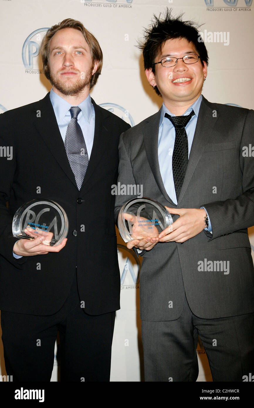 YouTube founders Chad Hurley and Steve Chen pose with their Vanguard Stock  Photo - Alamy
