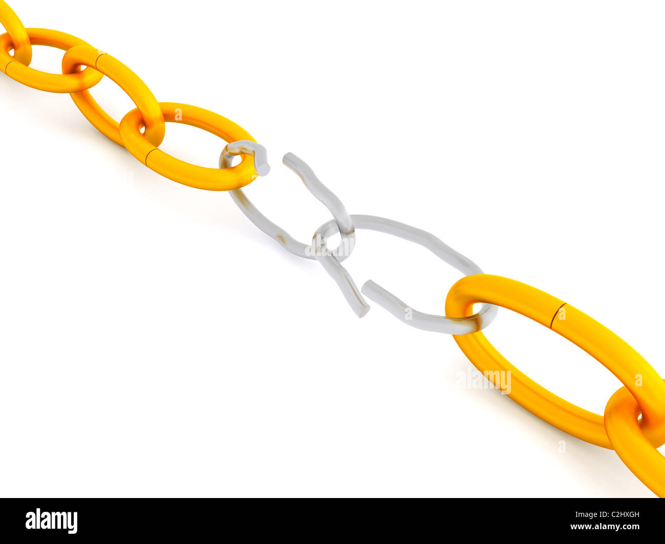 link in chain. 3d Stock Photo Alamy