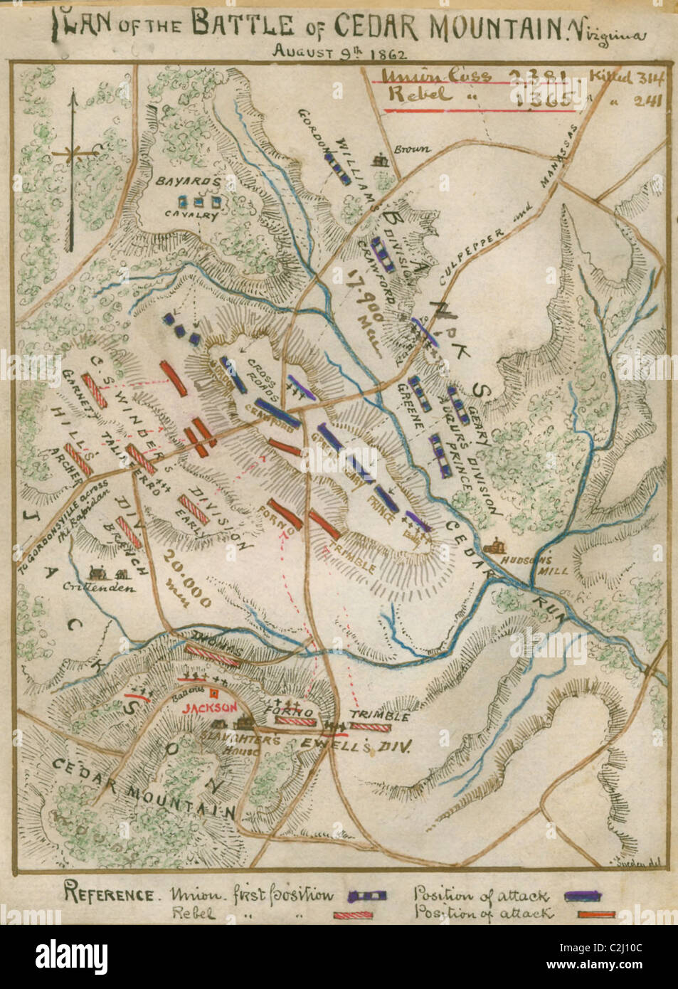 Battle of Cedar Mountain, Virginia, August 9th, 1862 Stock Photo Alamy