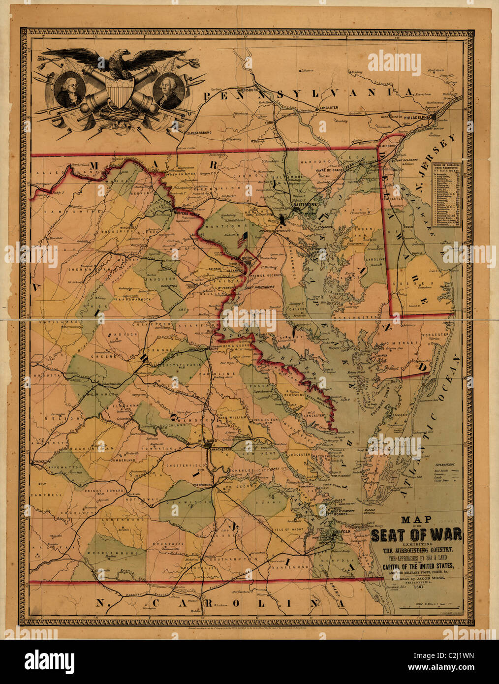 Seat of War - 1861 Stock Photo - Alamy