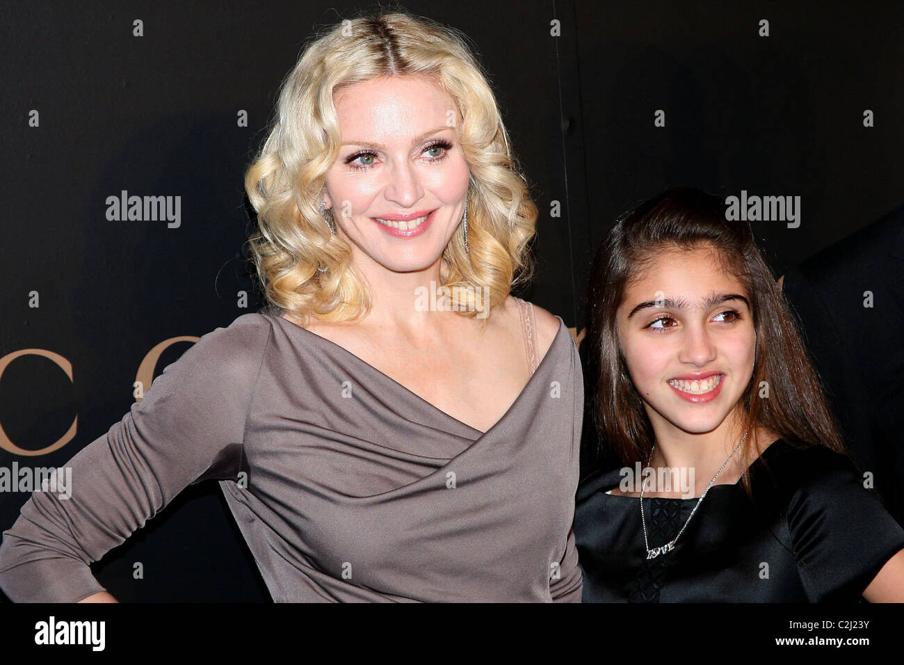 Madonna and daughter Lourdes Maria Ciccone Leon A Night to Benefit Raising Malawi and UNICEF at the United Nations New York Stock Photo