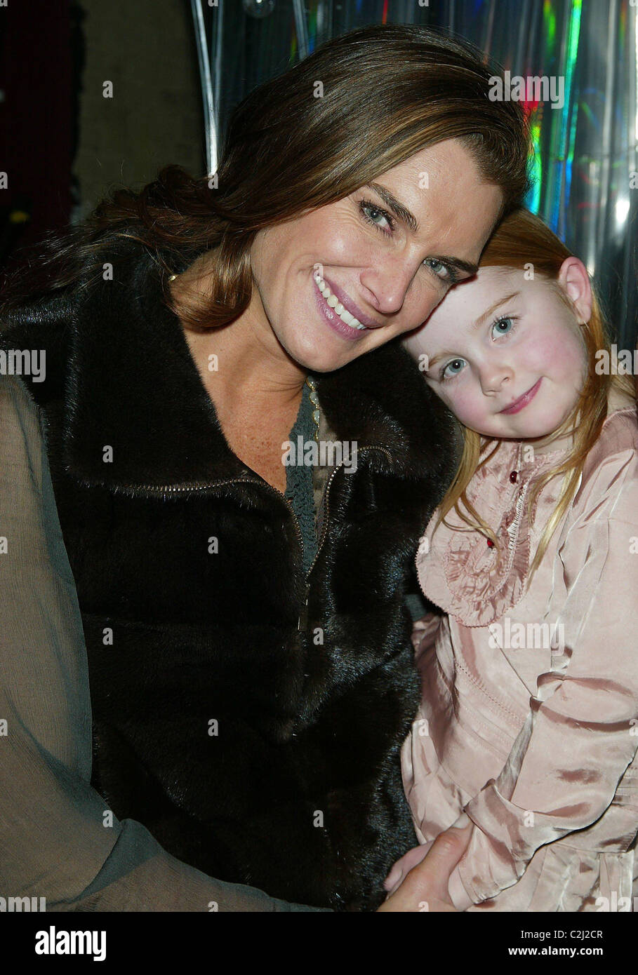 Brooke Shields Daughter Rowan Henchy Visit The Cast Of The Broadway Musical The Little Mermaid At The Lunt Fontanne Theatre Stock Photo Alamy