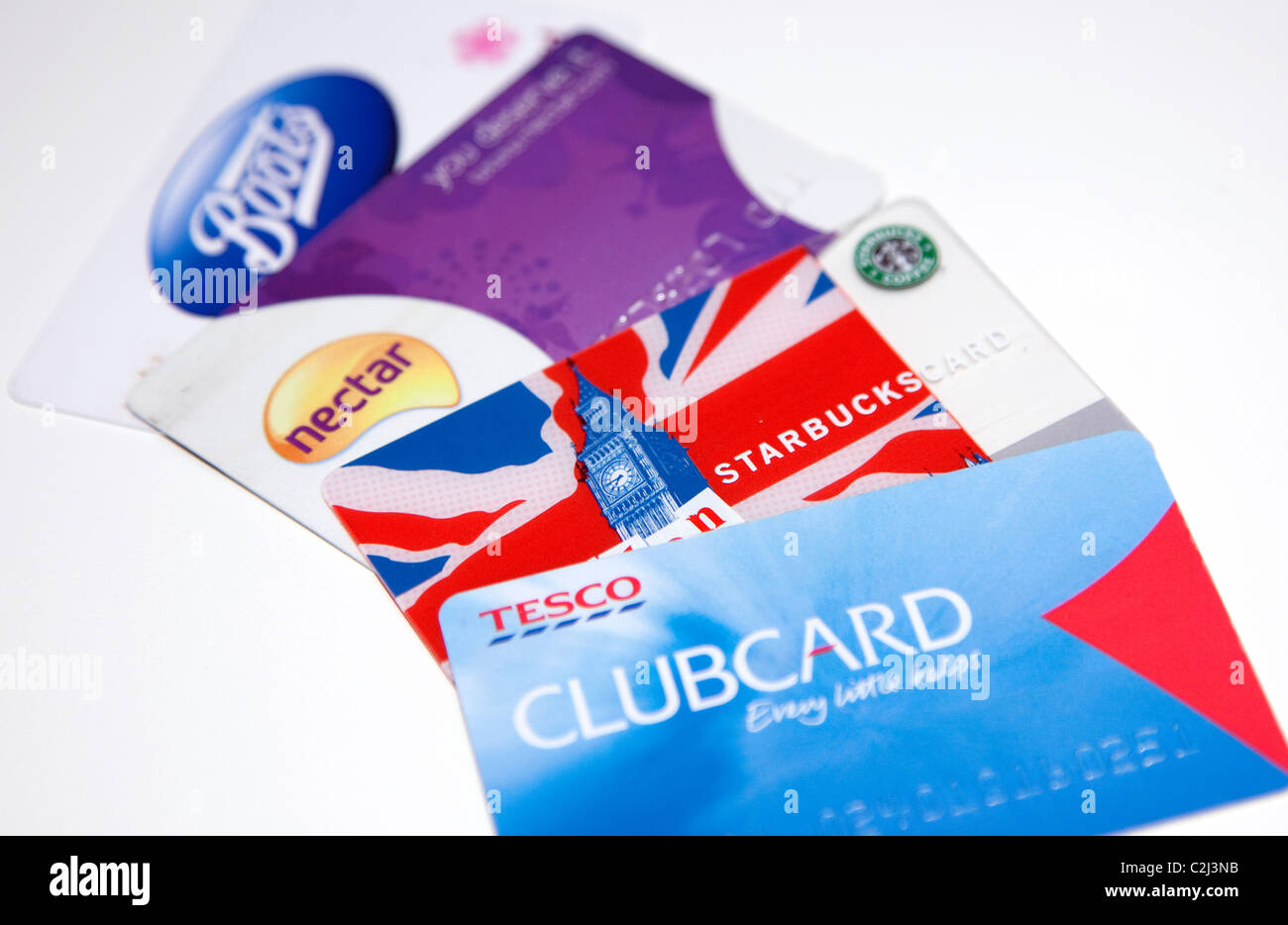 UK shopper's retail loyalty & reward cards, London Stock Photo