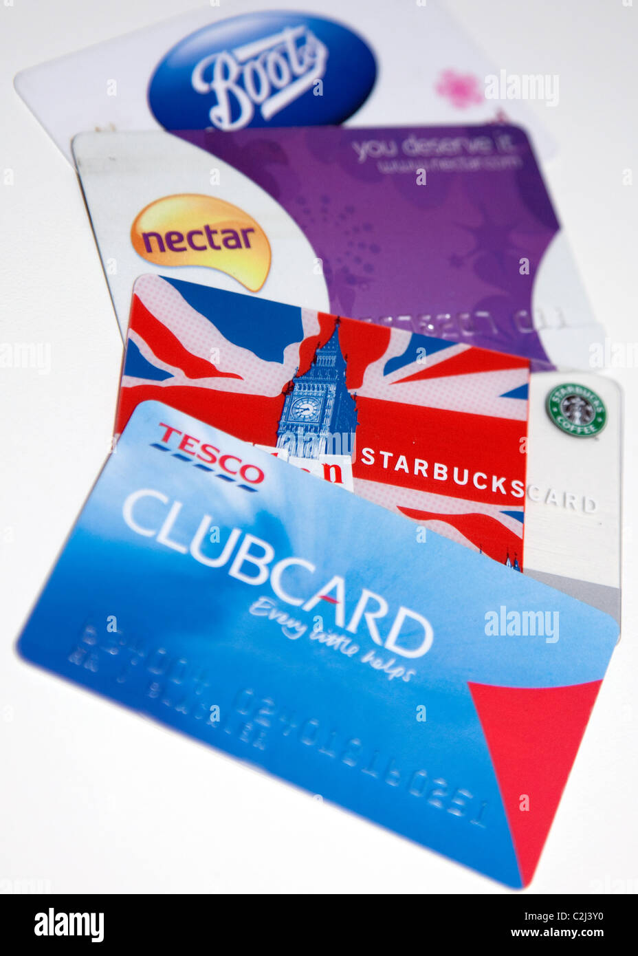 UK shopper's retail loyalty & reward cards, London Stock Photo