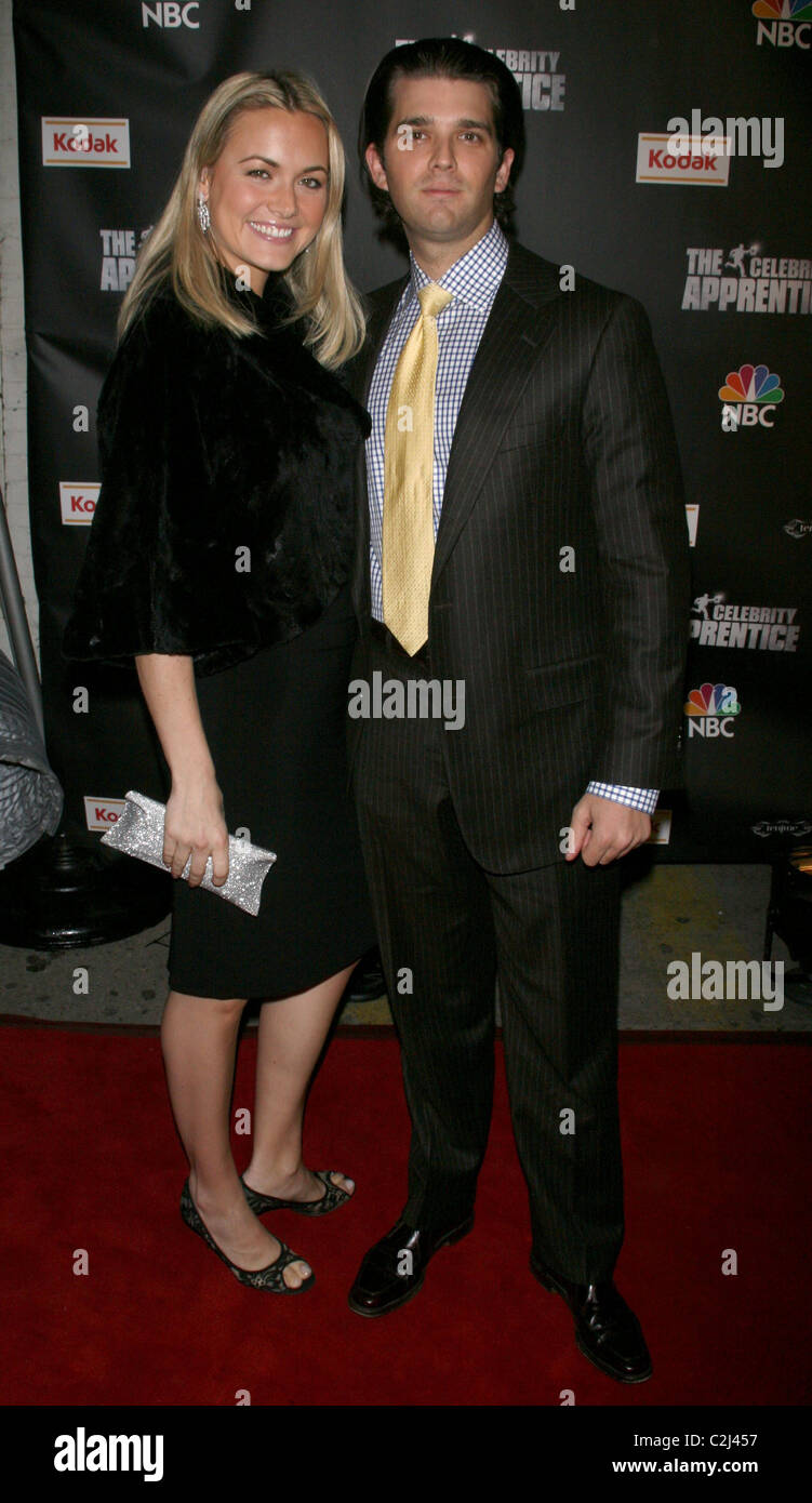 Vanessa Trump and Donald Trump Jr. The Celebrity Apprentice viewing