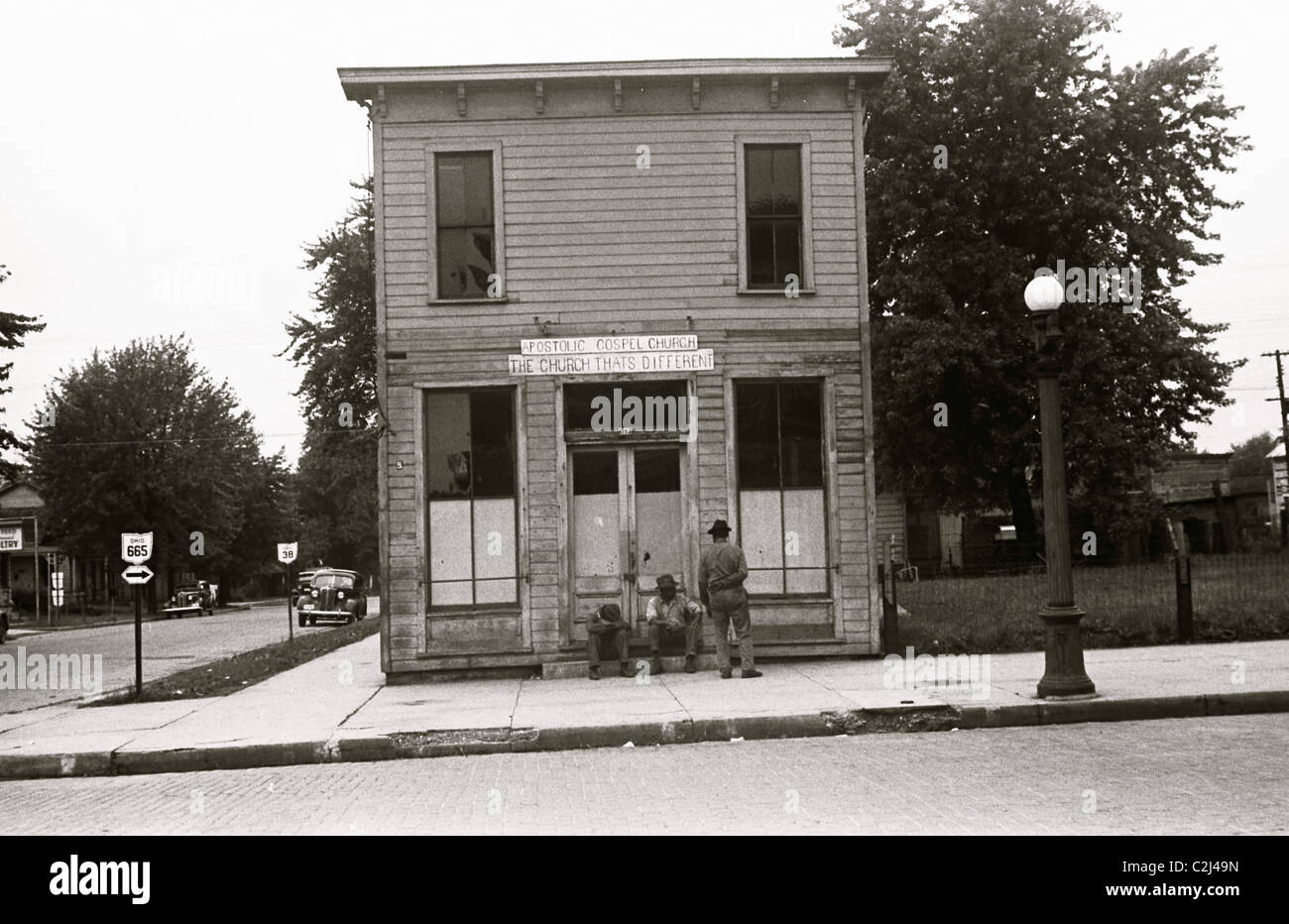 Saturday afternoon in London, Ohio, "the other side of the tracks at