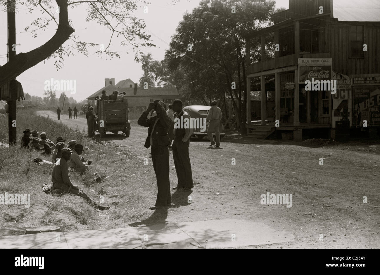 Negro section of town, Saturday afternoon, Belzoni, Mississippi Stock