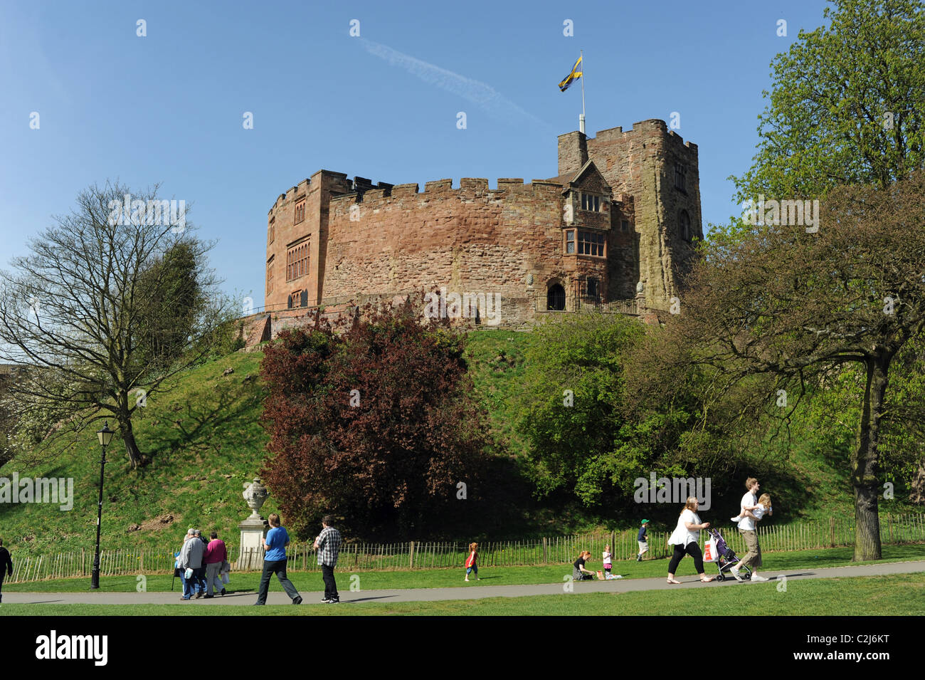 Tamworth castle and riverside walk in town centre UK Stock Photo Alamy