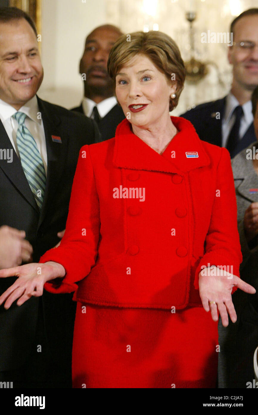 First Lady Laura Bush greets employees of AbilityOne program and their ...