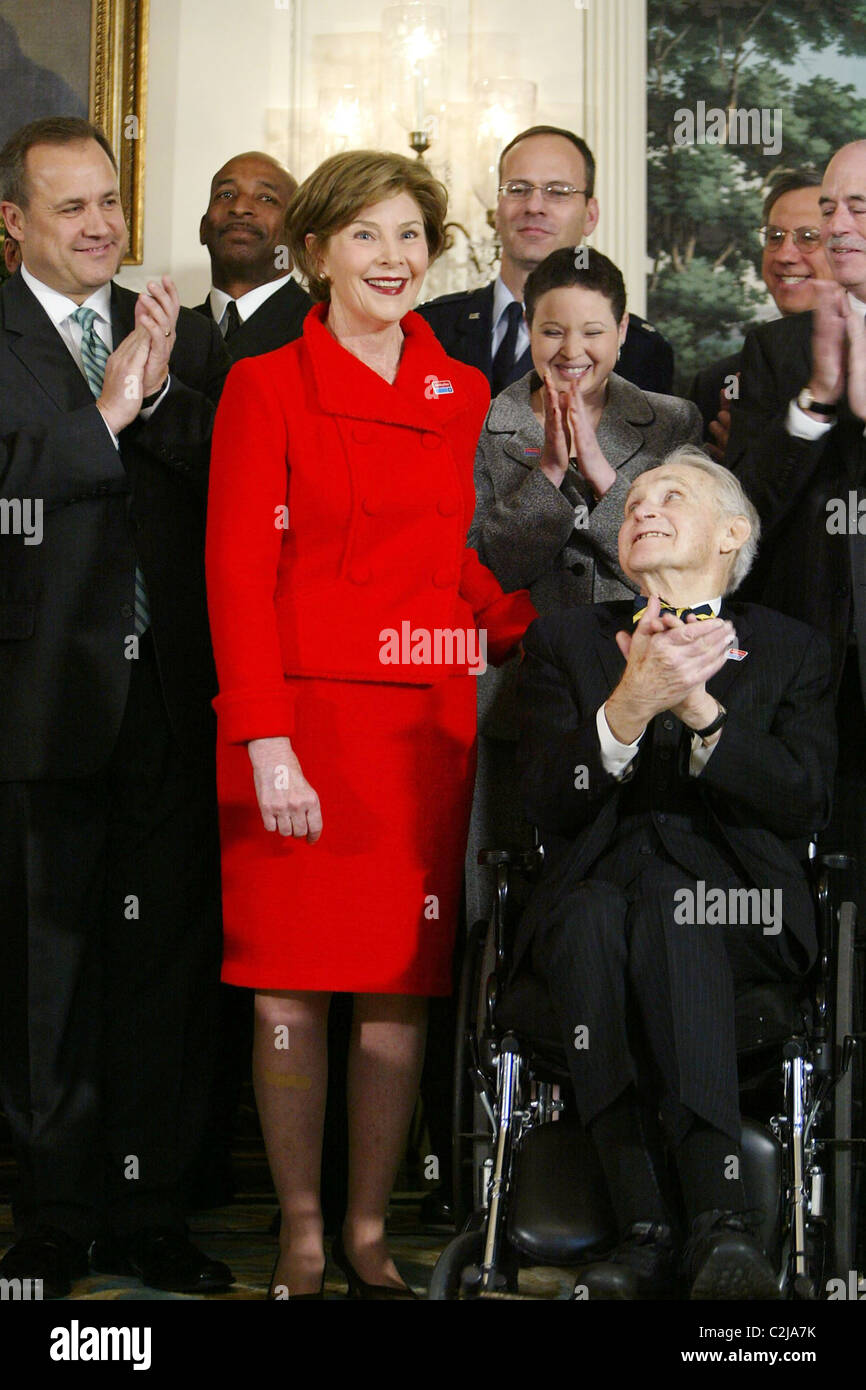 First Lady Laura Bush greets employees of AbilityOne program and their ...
