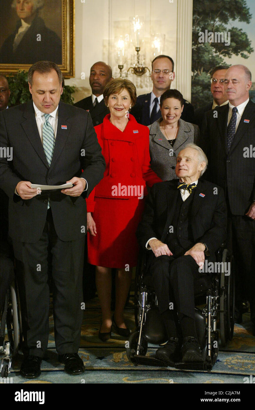 First Lady Laura Bush greets employees of AbilityOne program and their ...