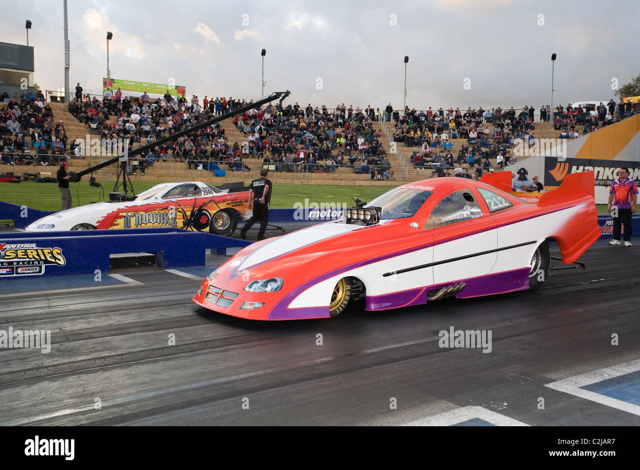 A Chevrolet Cobalt races at a NOPI drag racing event Stock Photo - Alamy