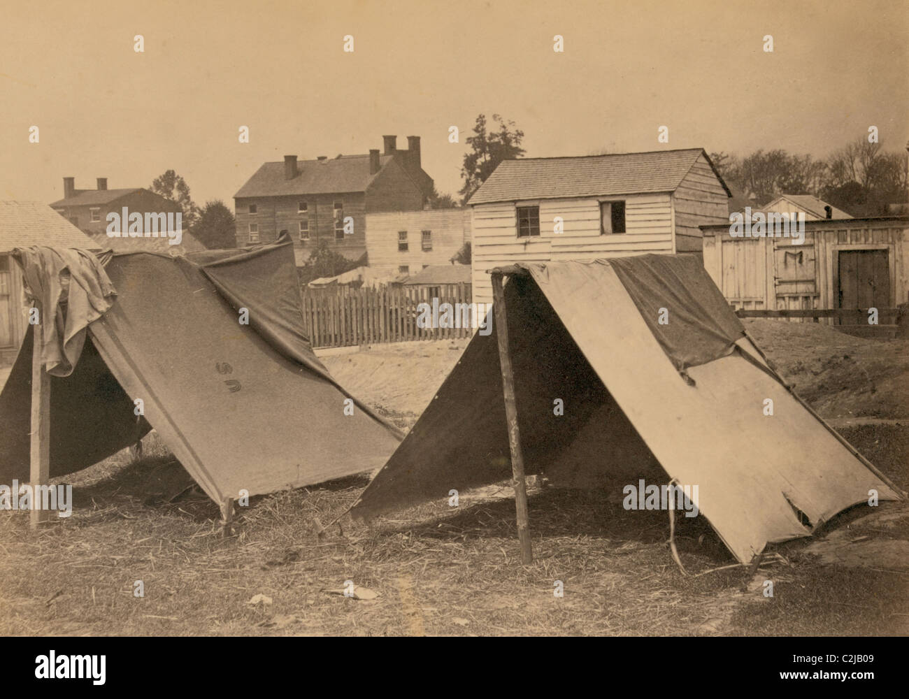 Soldier's Tents Stock Photo