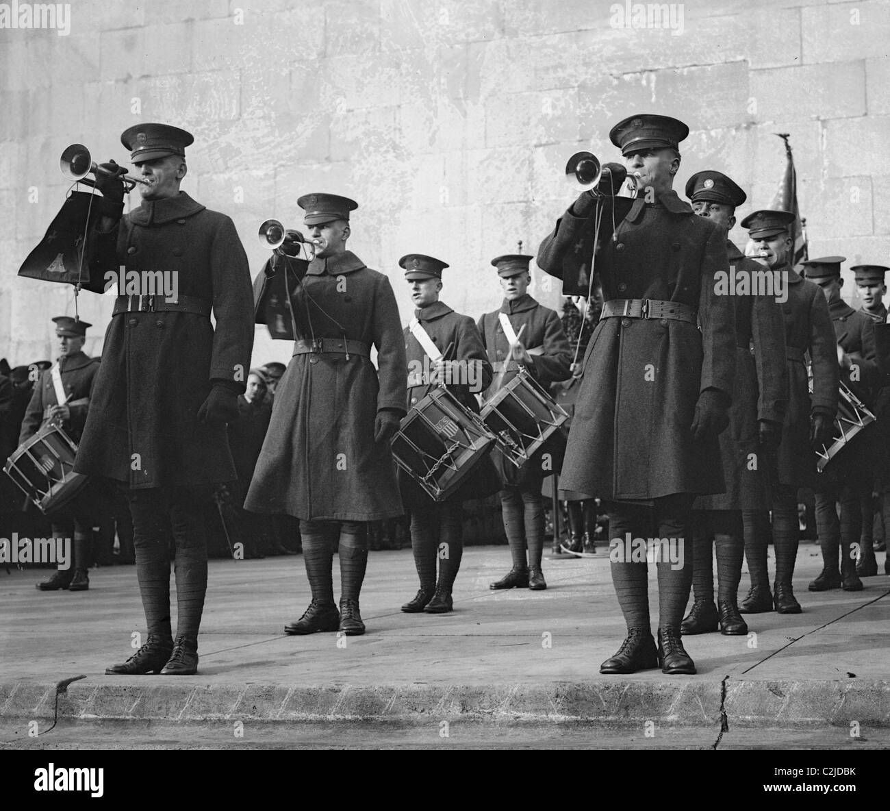 Ceremonial Military Bugle Ensemble Stock Photo Alamy