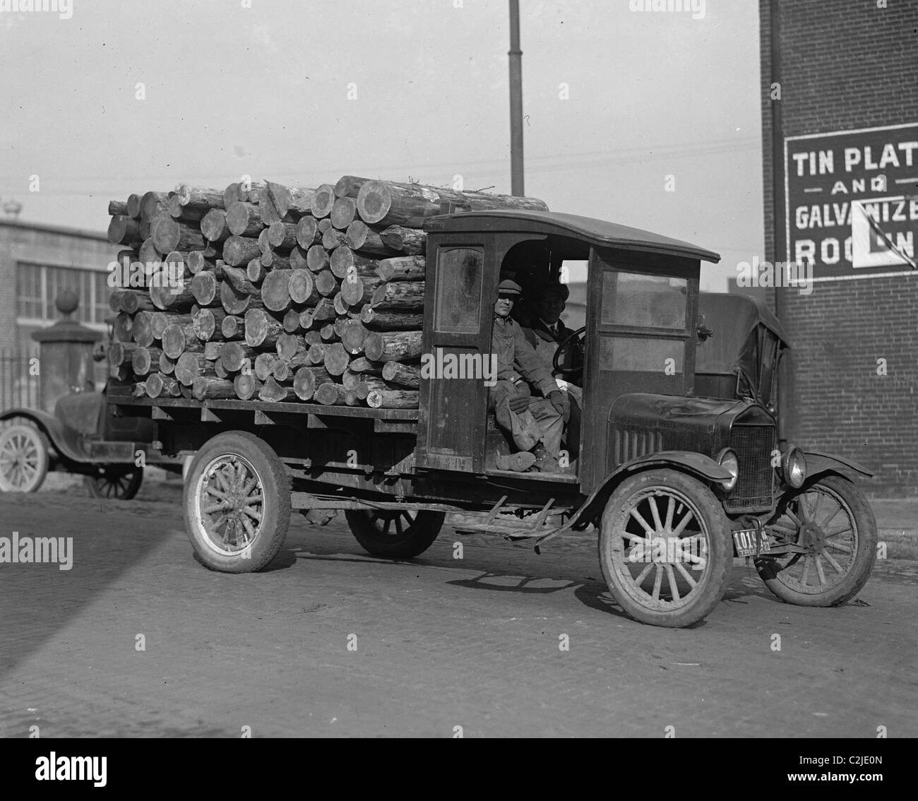 District of Columbia Paper Company is getting a Delivery of Logs from which to manufacture Paper Stock Photo