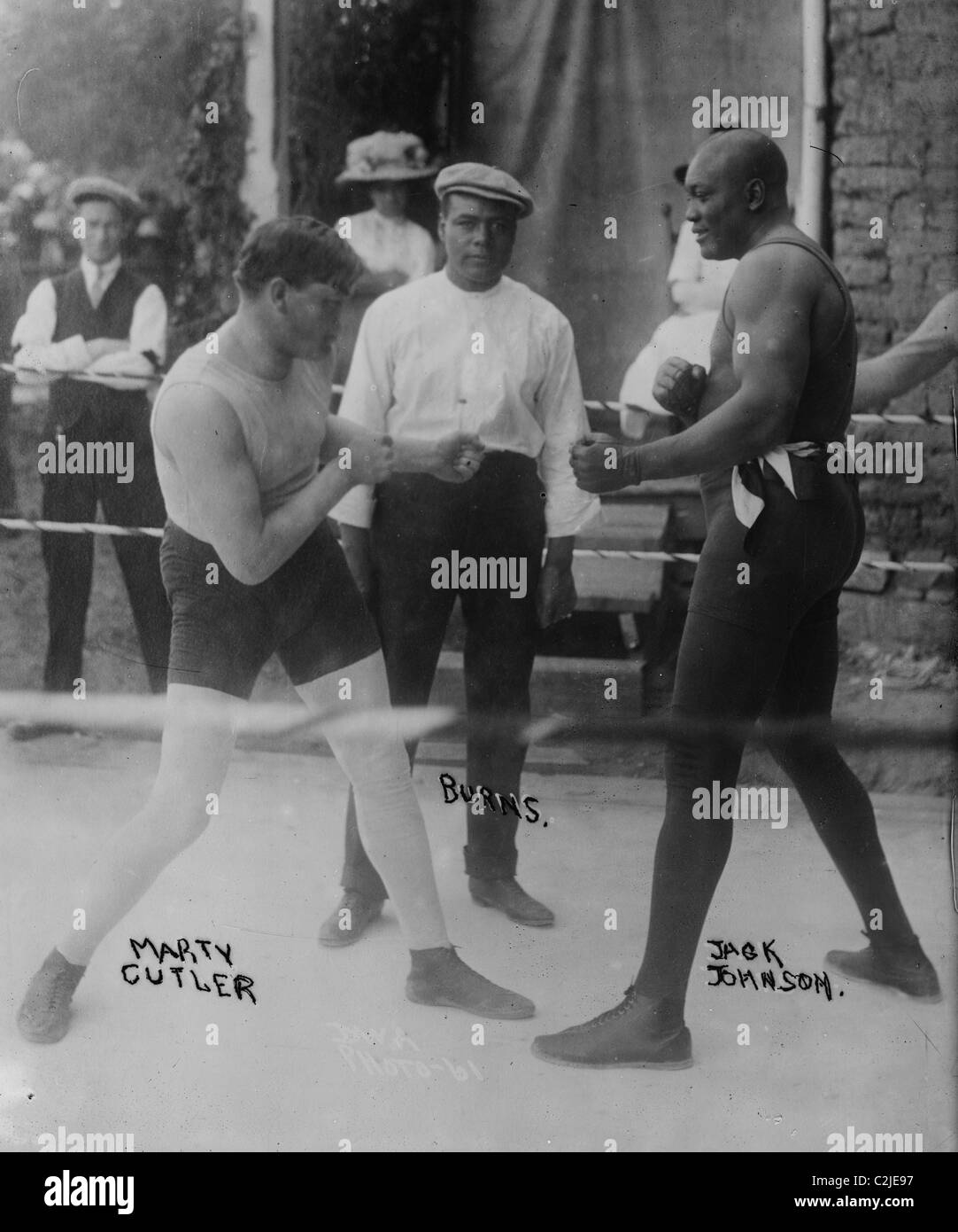 Sparring with the Galveston Giant Stock Photo Alamy