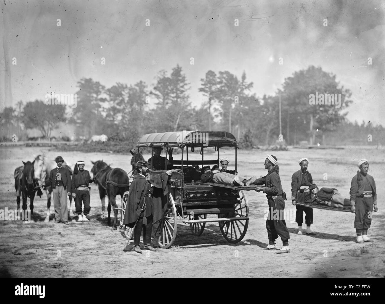Ambulance stretchers Black and White Stock Photos & Images - Alamy