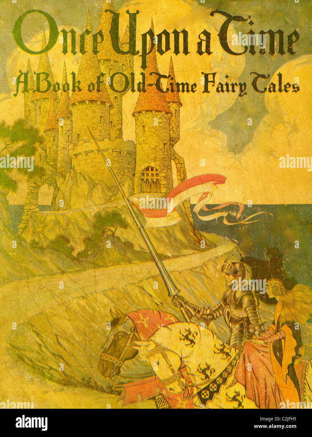 Cover for a Book of Old Time Fairy Tales Stock Photo