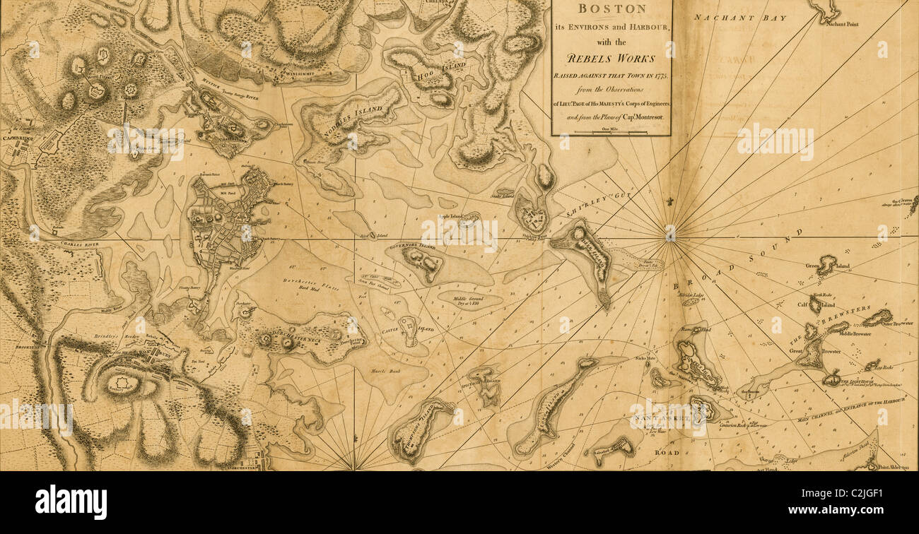 Boston, its environs and harbour, with the rebels works raised against ...