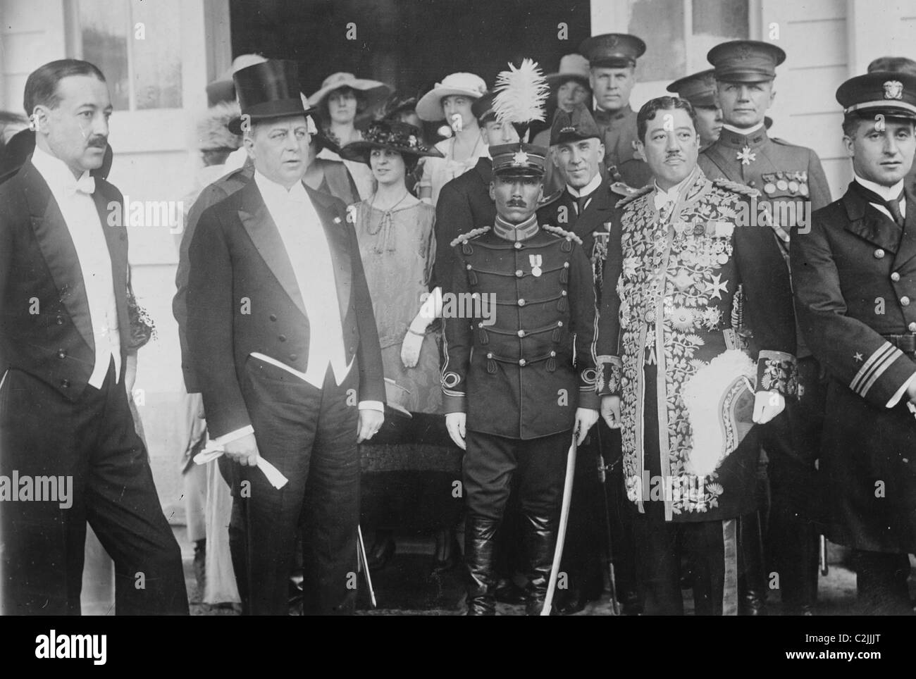 C.B. Warren with the Emperor of Japan Stock Photo