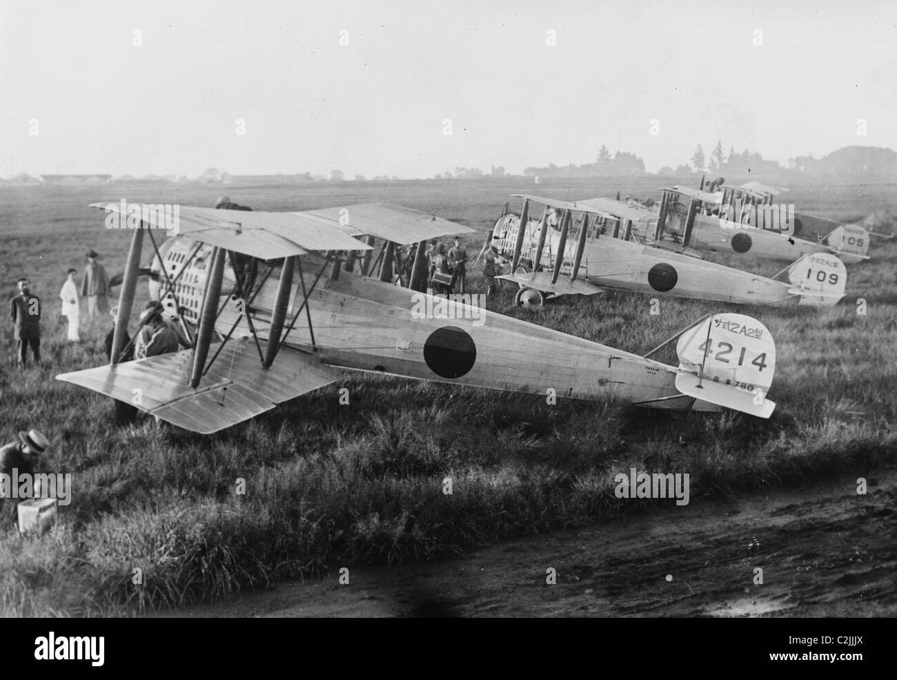 Japanese planes of Tokorozawa Battalion Stock Photo