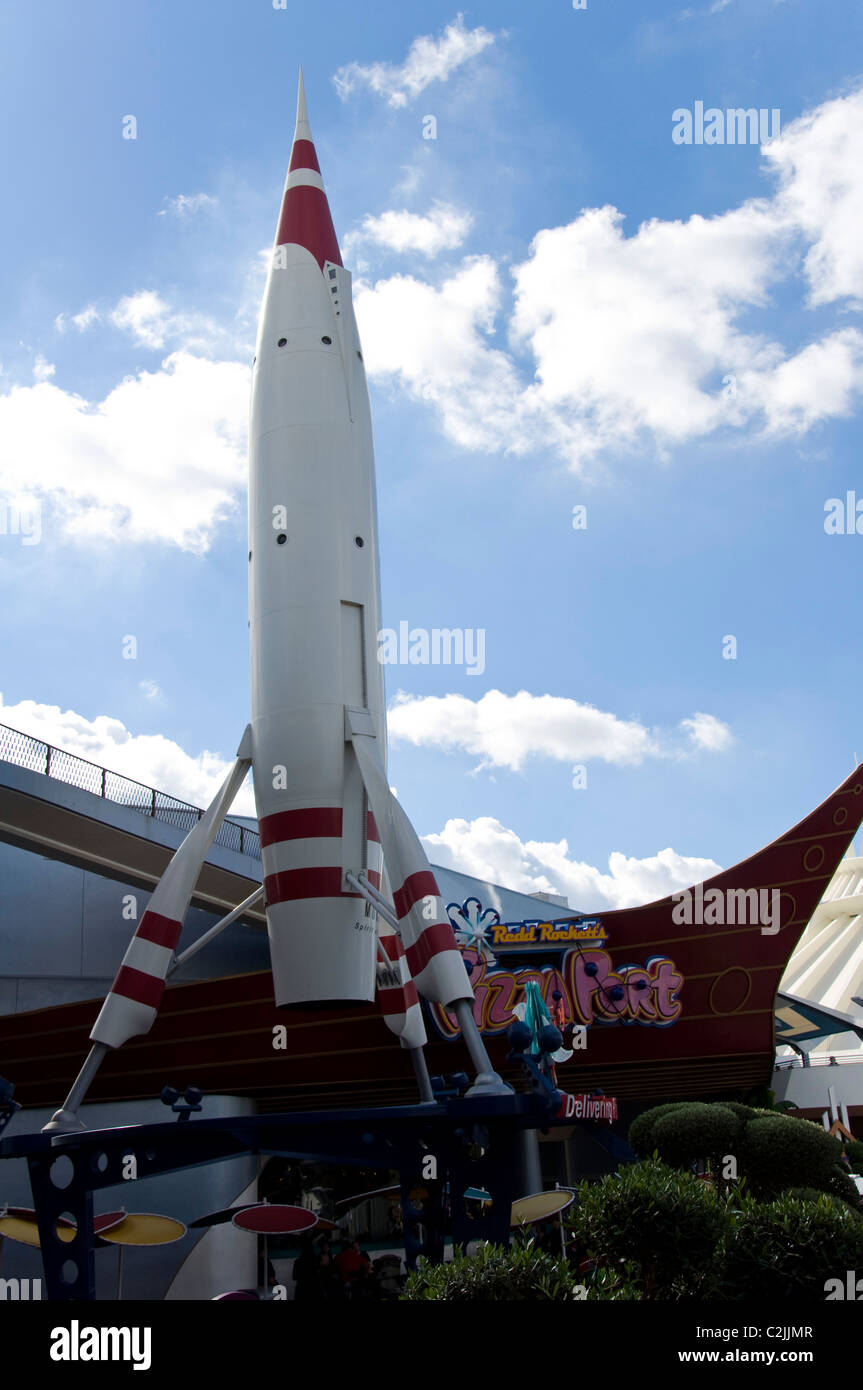 Rocket at Disneyland Amusement Park, California USA Stock Photo - Alamy