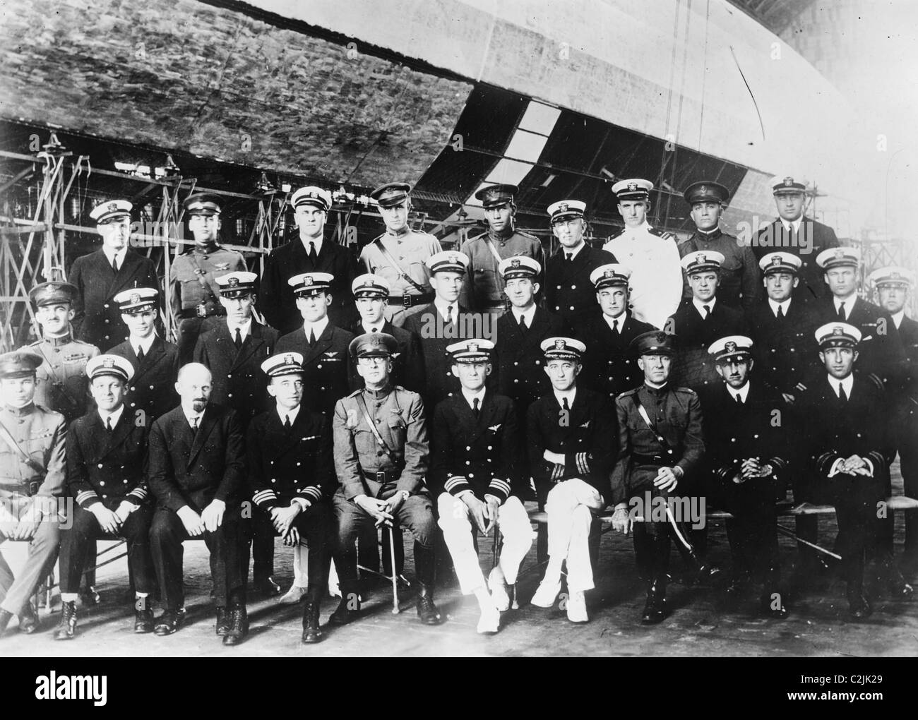 Naval officers, LAKEHURST Stock Photo