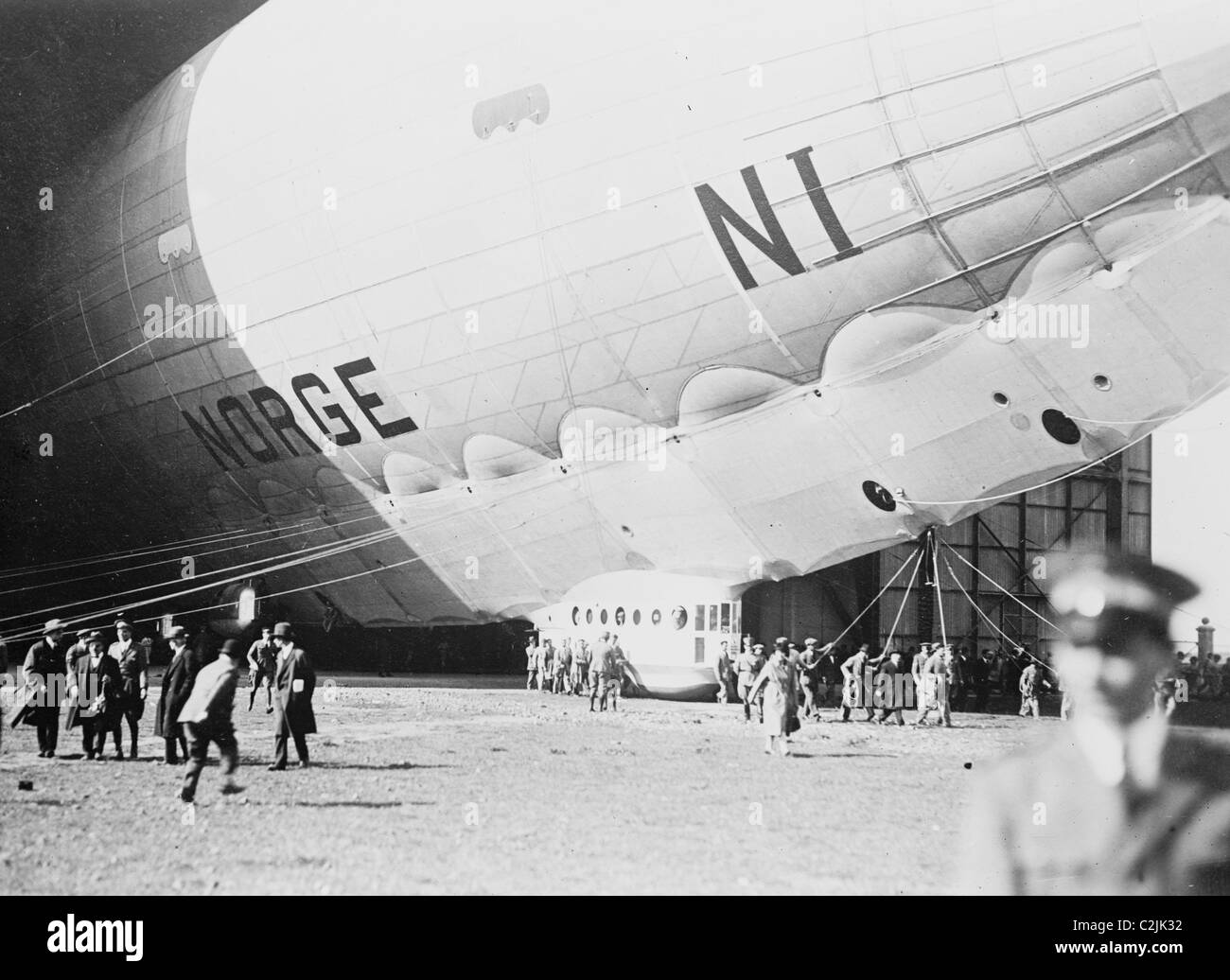 Norge Leaving Hanger (blimp) Stock Photo