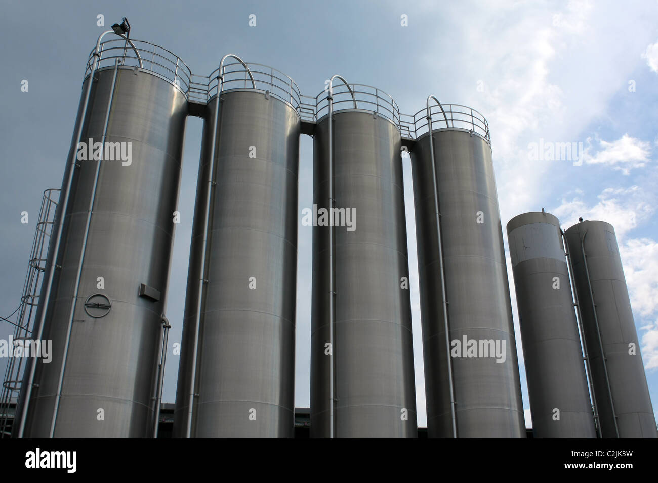 steel tanks Stock Photo