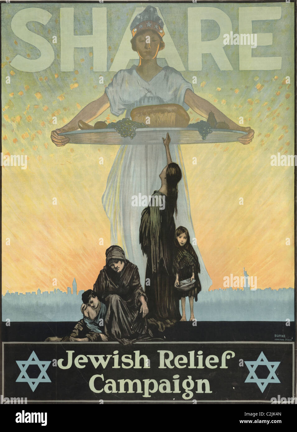 Share--Jewish Relief Campaign Stock Photo