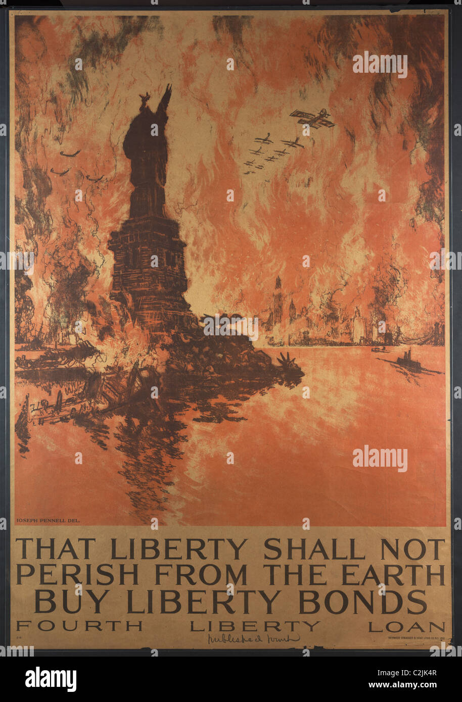 That liberty shall not perish from the earth - Buy liberty bonds Fourth Liberty Loan Stock Photo