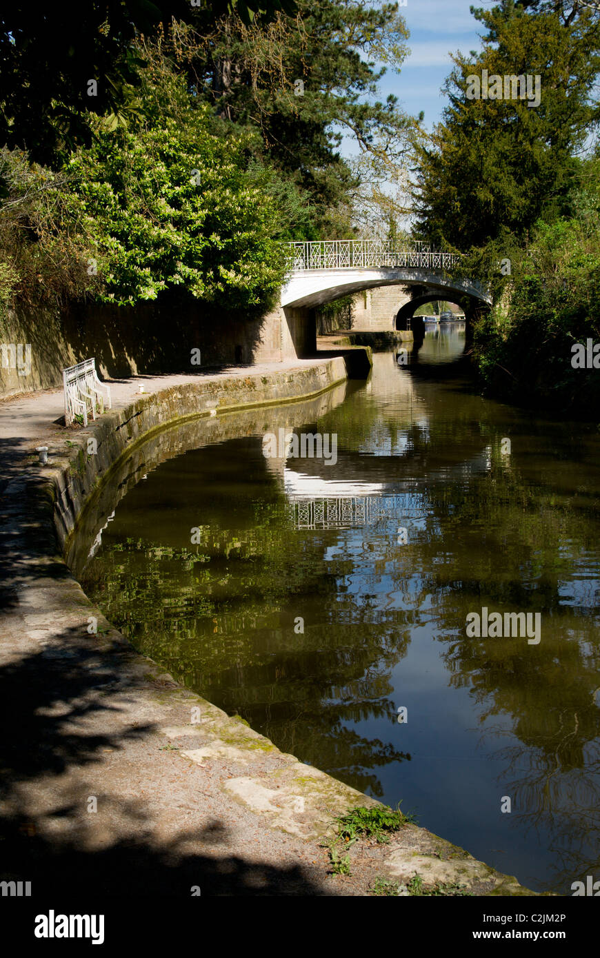 Kennet and Avon Canal; Sydney Gardens; Bath; Somerset, England, UK. Stock Photo