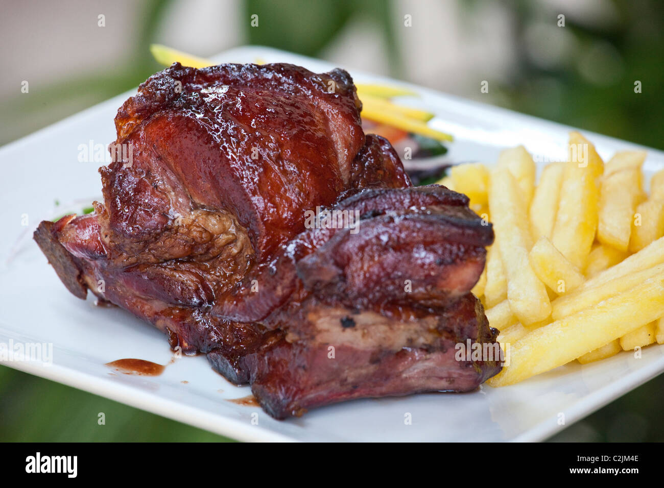 Pork ribs at La Mulata restaurant in the old town, Cartagena, Colombia ...