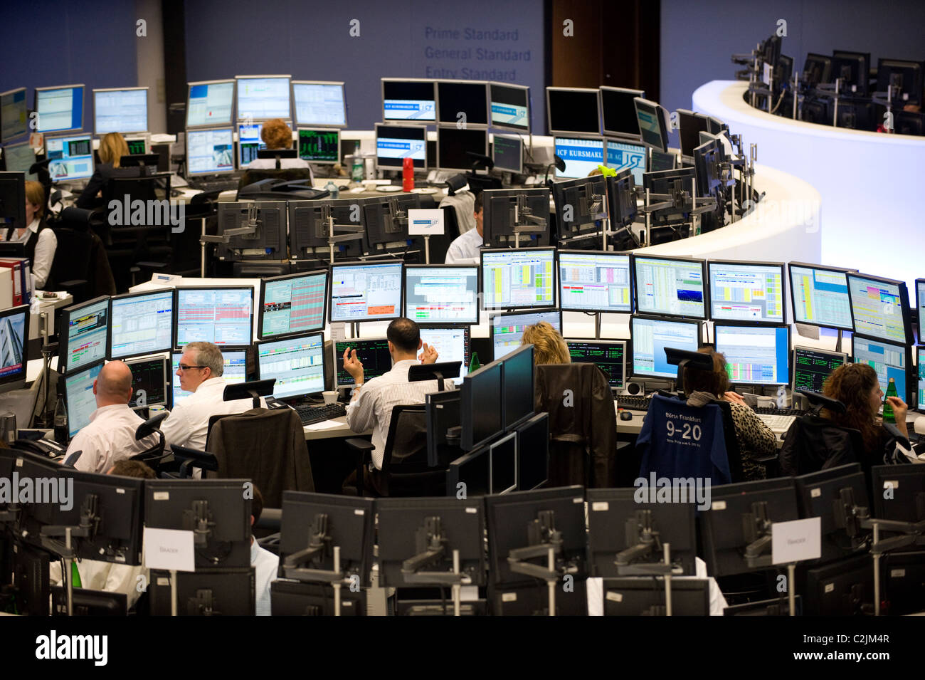Equity traders at the screens of their computers, Frankfurt am Main, Germany Stock Photo Alamy