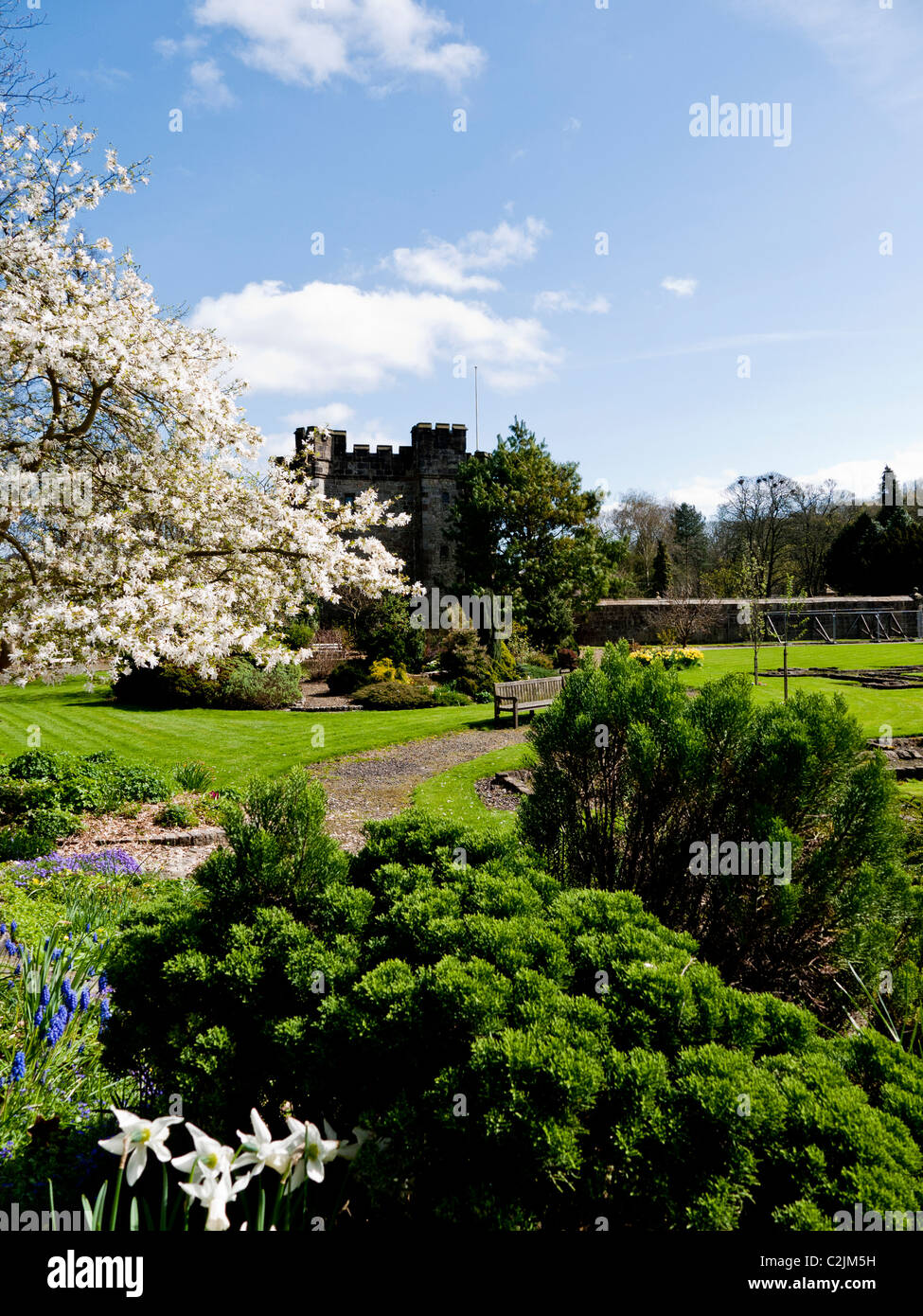 Gardens and Gatehouse at Whalley Abbey, Whalley, Clitheroe, Lancashire