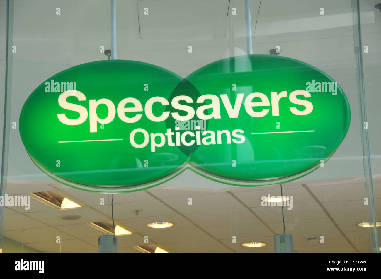 Specsavers Opticians glasses eye test glasses eyesight short sighted long sighted Stock Photo
