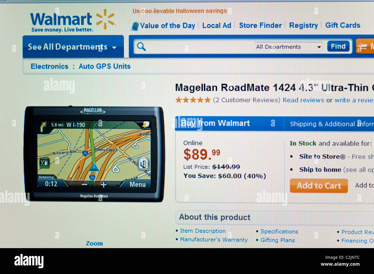Walmart store website screenshot Stock Photo Alamy