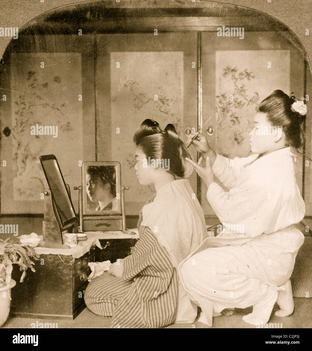 House Call Hairdresser Stock Photo Alamy