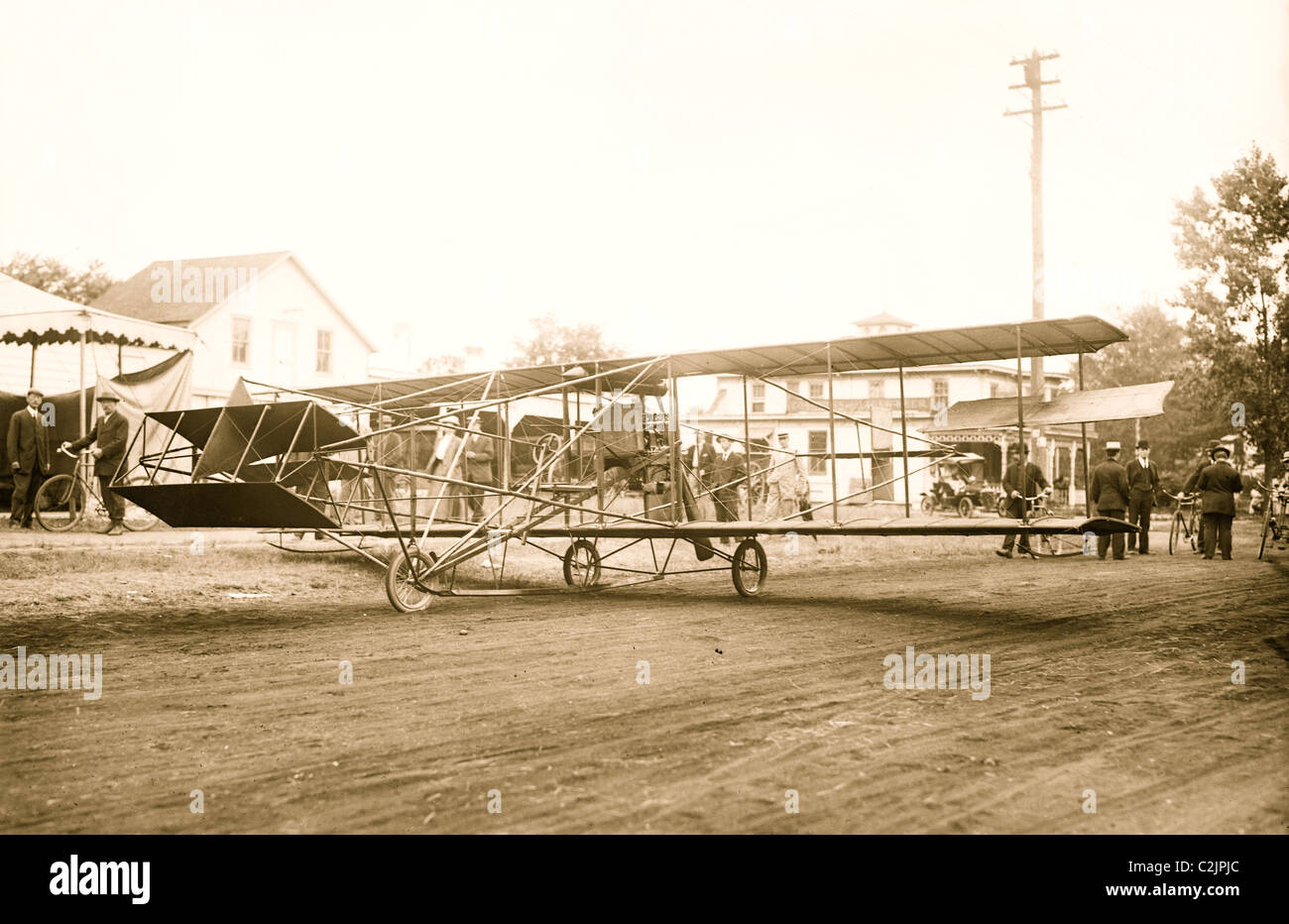 CurtissHerring flying machine, on ground, Mineola, L.I Stock Photo Alamy