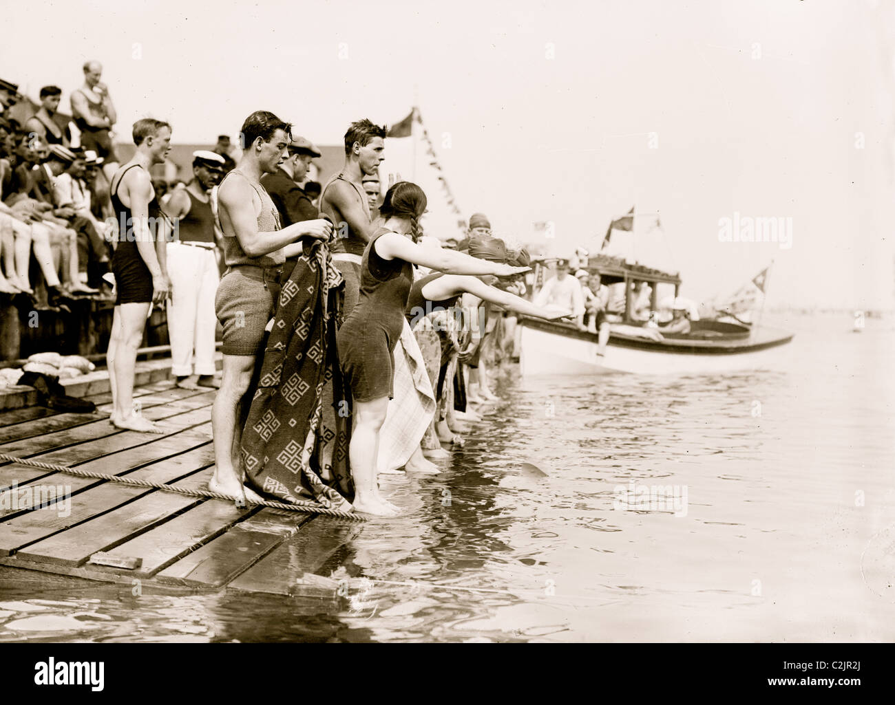 Bathing swimming coney island hi-res stock photography and images - Alamy