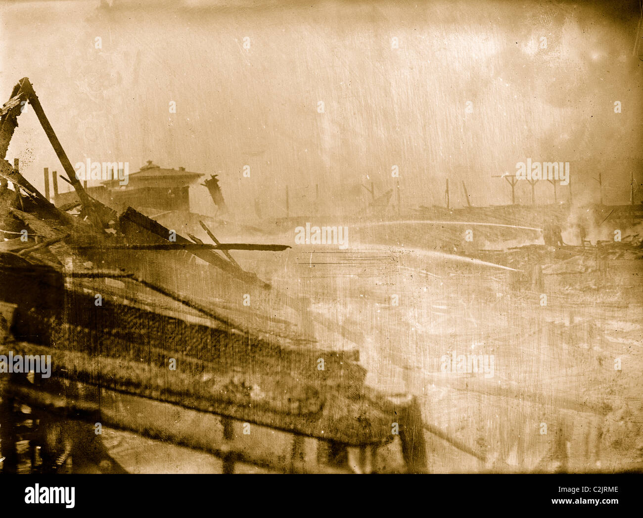 Firefighters, Firemen, Hoses Stock Photo - Alamy