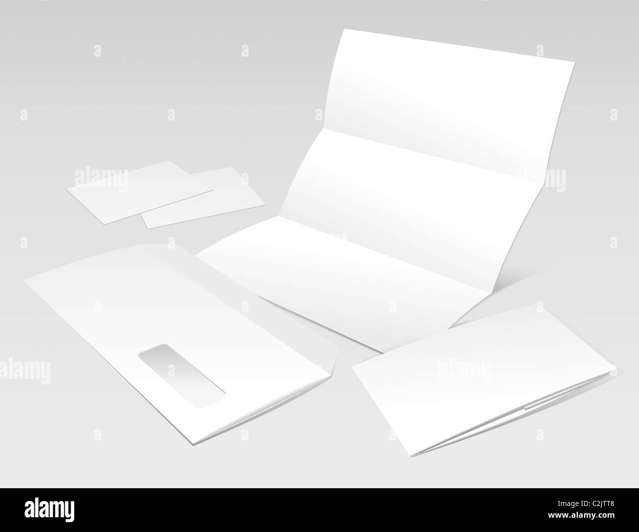Blank Letter, Envelope, Business cards and booklet Stock Photo Alamy